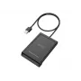 Conceptronic BIAN11B Divkāršās saskarnes viedkaršu lasītājs, USB 2.0, Tuva lauka komunikācija (NFC), 1 m, melns, 100 g