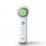 Digitālais pieres termometrs BRAUN BNT400 — attālināta mērīšana, 34–43°C diapazons, 0,1°C precizitāte, balts