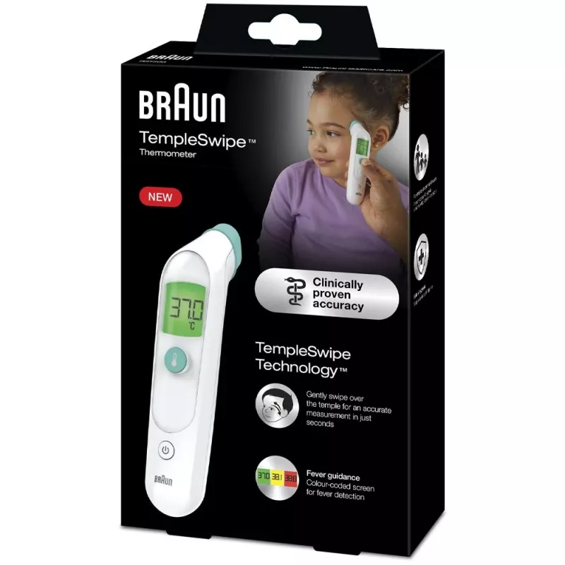 Braun BST200WE Attālās noteikšanas termometrs Balts Pierei Pogas