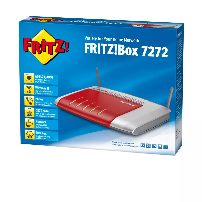 FRITZ! Box 7272 International bezvadu maršrutētājs Gigabit Ethernet