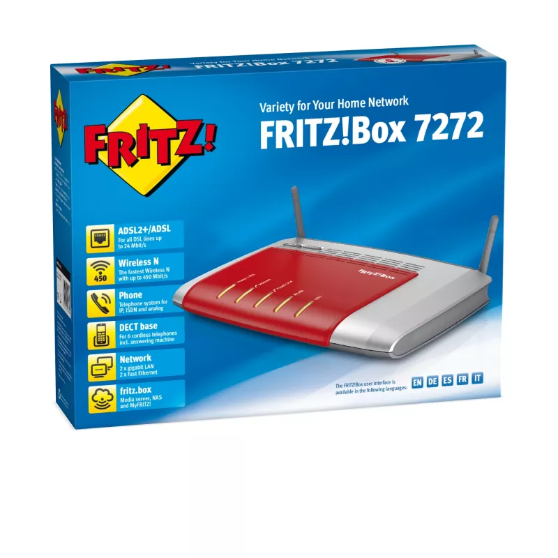 FRITZ! Box 7272 International bezvadu maršrutētājs Gigabit Ethernet