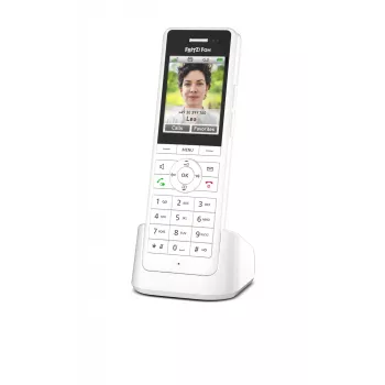 DECT bezvadu klausule FRITZ X6 balta International — skaļrunis, automātiskais atbildētājs, tālruņu grāmata 100 ierakstiem