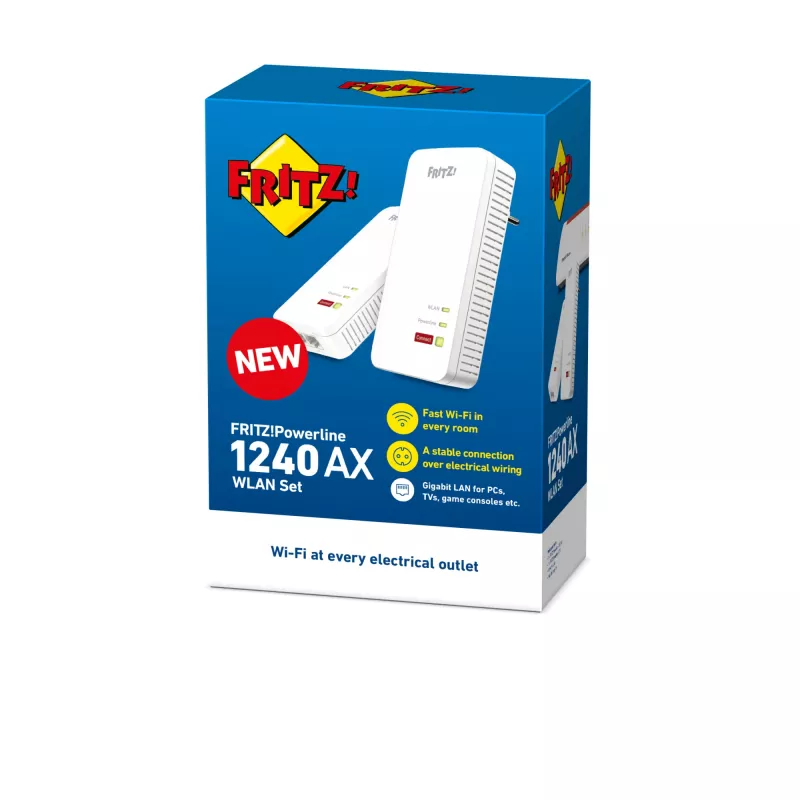 Powerline 1240 AX WLAN komplekts 1200 Mbit/s Ethernet LAN Wi-Fi balts 2 gab.