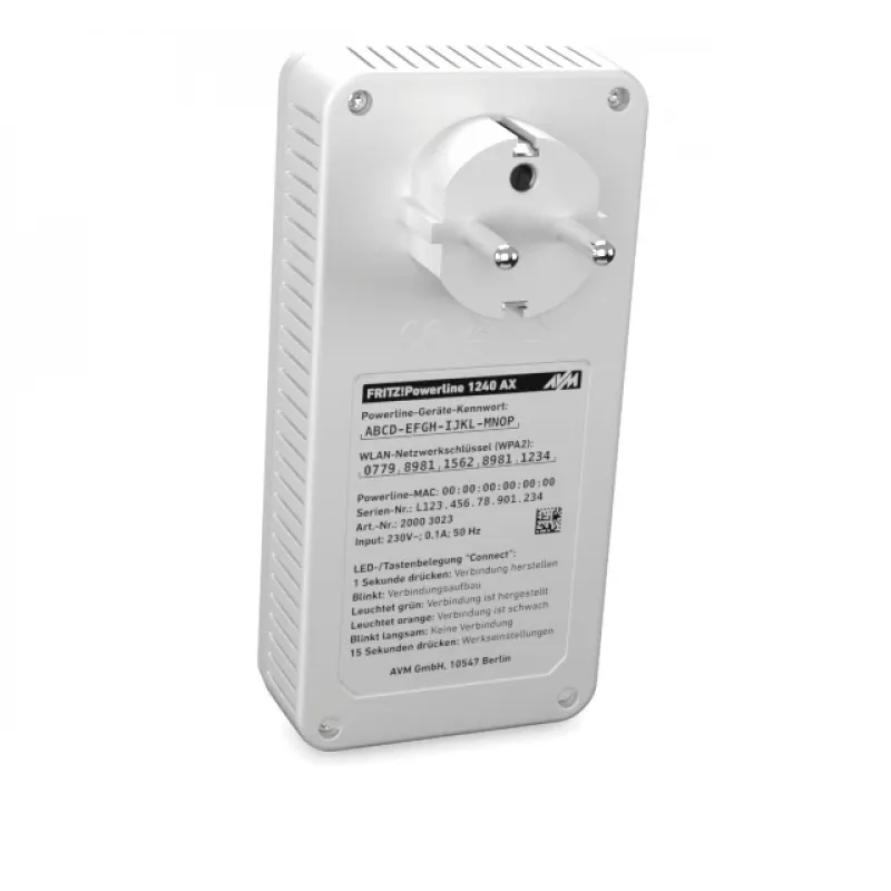 Powerline 1240 AX WLAN komplekts 1200 Mbit/s Ethernet LAN Wi-Fi balts 2 gab.