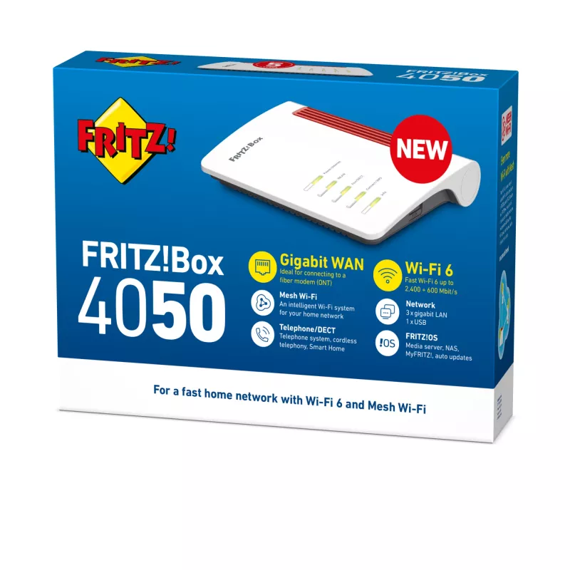 Box 4050 International bezvadu maršrutētājs Divjoslu (2,4 GHz / 5 GHz)