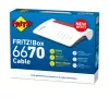 Box FRITZ 6670 kabelis Edition International bezvadu maršrutētājs 2,5 Gigabit Ethernet Divjoslu (2.4 GHz / 5 GHz) Sarkans, Balts