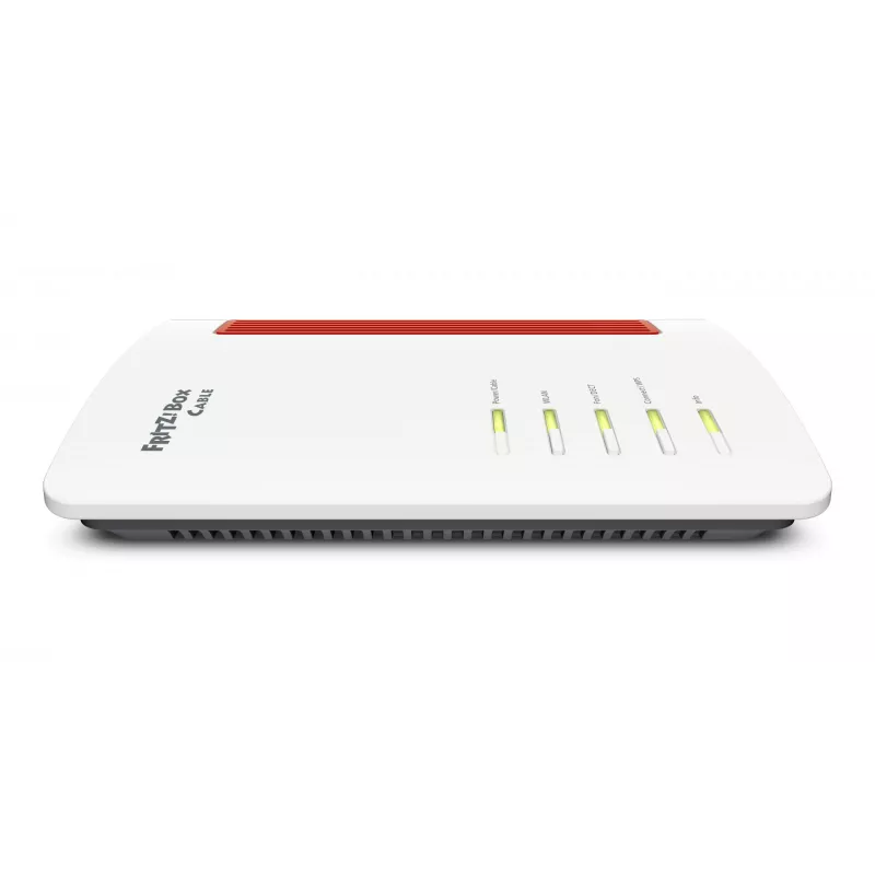 Box FRITZ 6670 kabelis Edition International bezvadu maršrutētājs 2,5 Gigabit Ethernet Divjoslu (2.4 GHz / 5 GHz) Sarkans, Balts