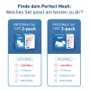 Mesh Set FRITZMESH SET 1600 2-PACK EDITION INTERNATIONAL Divjoslu (2,4 GHz / 5 GHz) Wi-Fi 6 (802.11ax) Sarkans, Balts Iekšējā