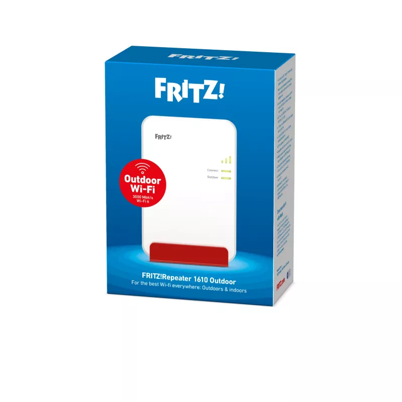 Repeater FRITZ 1610 Outdoor tīkla retranslators 3000 Mbit/s Balts