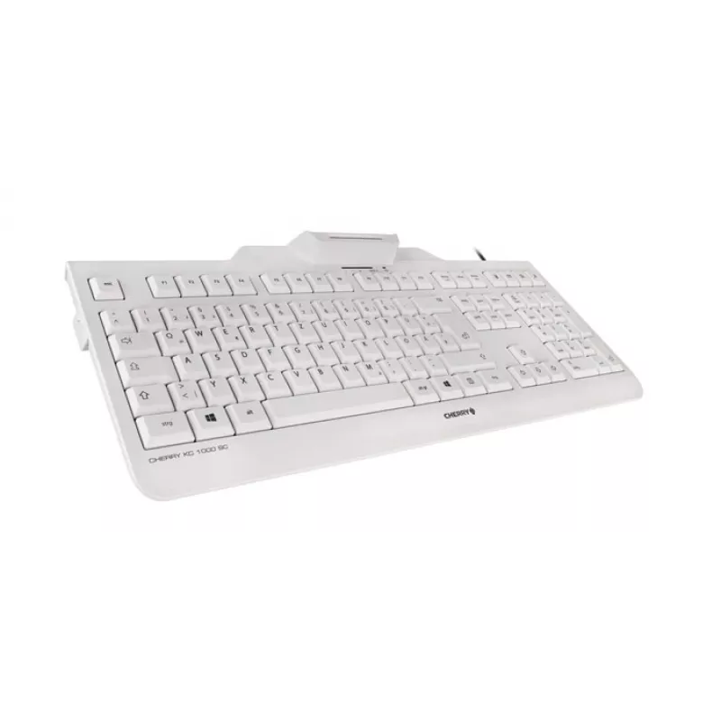 CHERRY KC 1000 SC klaviatūra Universāla USB AZERTY Beļģu Balta