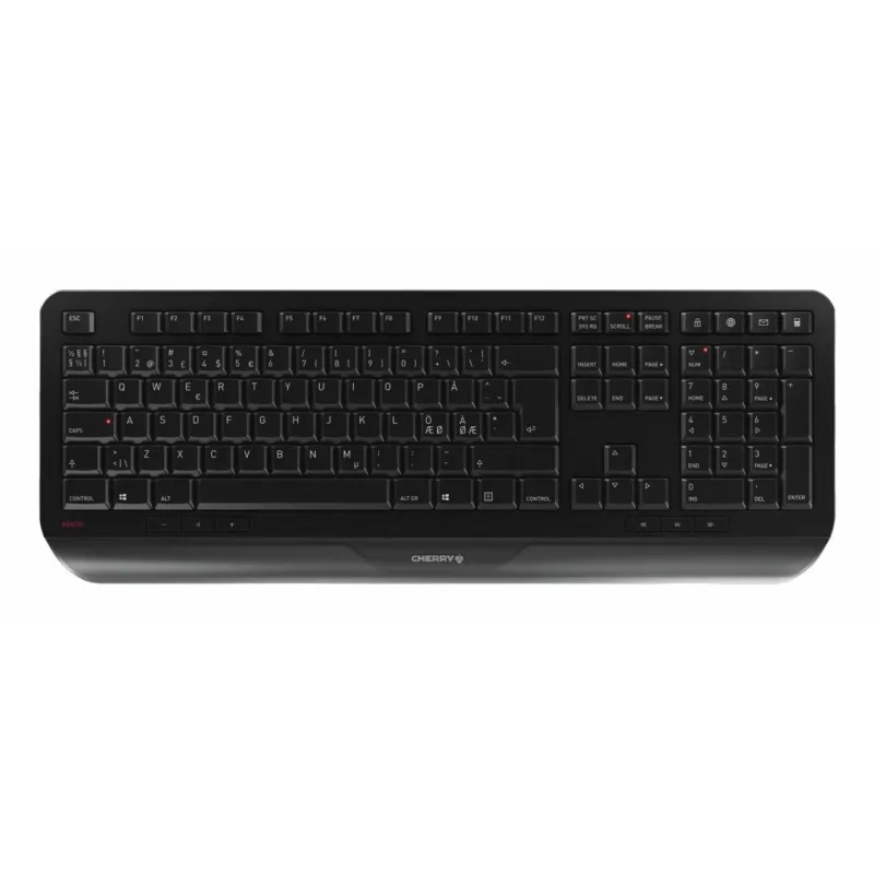 CHERRY GENTIX DESKTOP, pilnizmēra (100%), bezvadu, RF bezvadu, QWERTY, melns, pele iekļauta