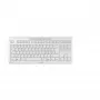 Klaviatūra Cherry STREAM TKL vadu USB QWERTZ Šveices balta, šķērveida slēdži, 94 taustiņi, 1,8 m kabelis