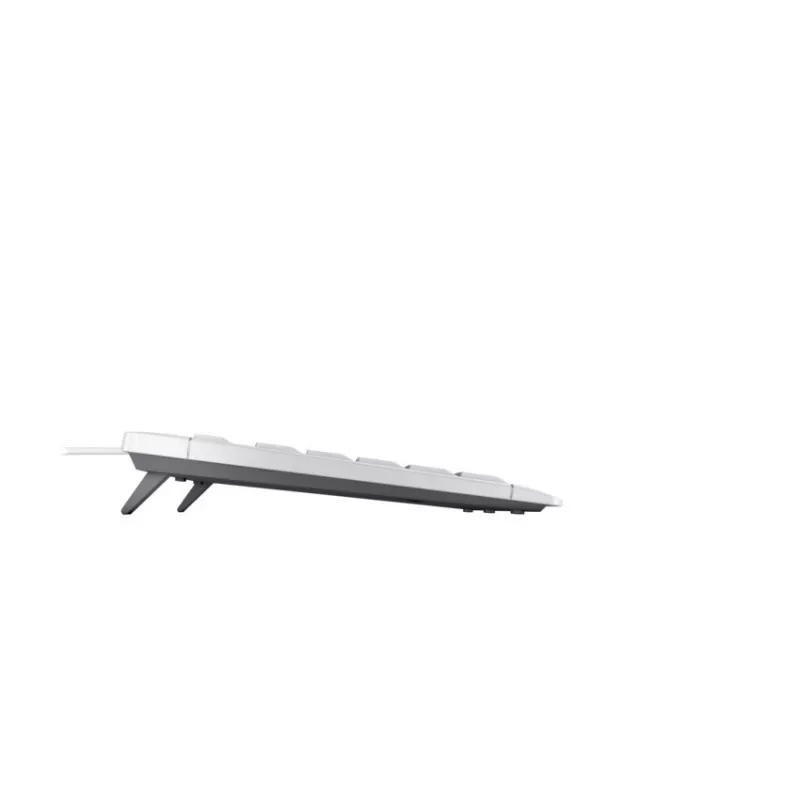 Klaviatūra Cherry STREAM TKL vadu USB QWERTZ Šveices balta, šķērveida slēdži, 94 taustiņi, 1,8 m kabelis