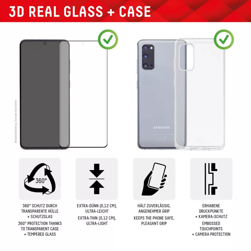 Displex ekrāna aizsargs + vāciņš Samsung Galaxy S23 Ultra, Eco montāžas rāmis, pilns pārklājums