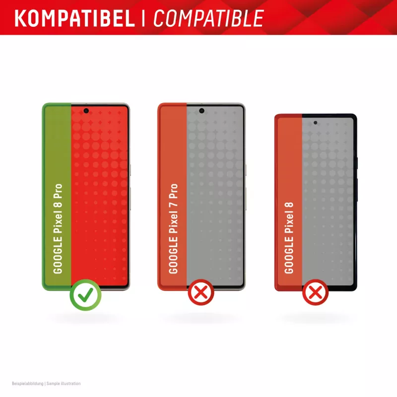 Displex ekrāna aizsargs + maciņš Google Pixel 8 Pro, Eco montāžas rāmis, izturīgs pret skrāpējumiem