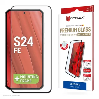 Displex Premium ekrāna aizsargs (Pilns pārklājums, 10H) Samsung Galaxy S24 FE, Eco montāžas rāmis, Pilns pārklājums