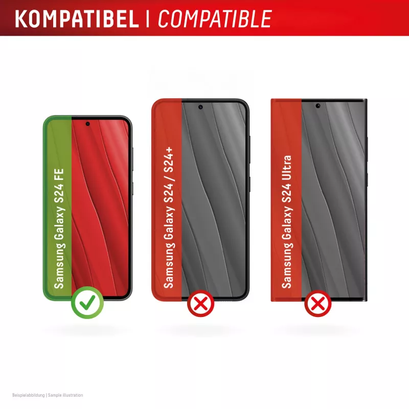 Displex Premium ekrāna aizsargs (Pilns pārklājums, 10H) Samsung Galaxy S24 FE, Eco montāžas rāmis, Pilns pārklājums