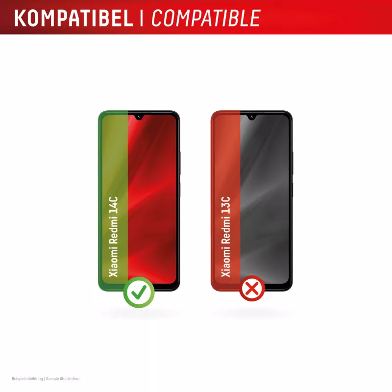 Displex Smart Glass (9H) priekš Xiaomi Redmi 14C, montāžas uzlīme, nesalaužams