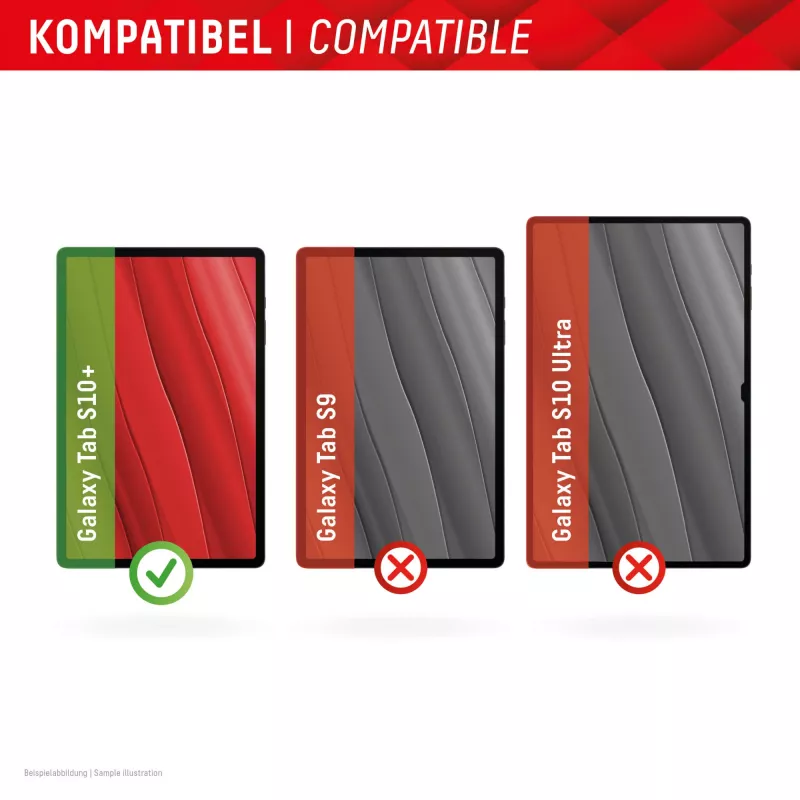 Displex planšetdatora stikls (9H) Samsung Galaxy Tab S10+, Eco montāžas rāmis, neplīstošs