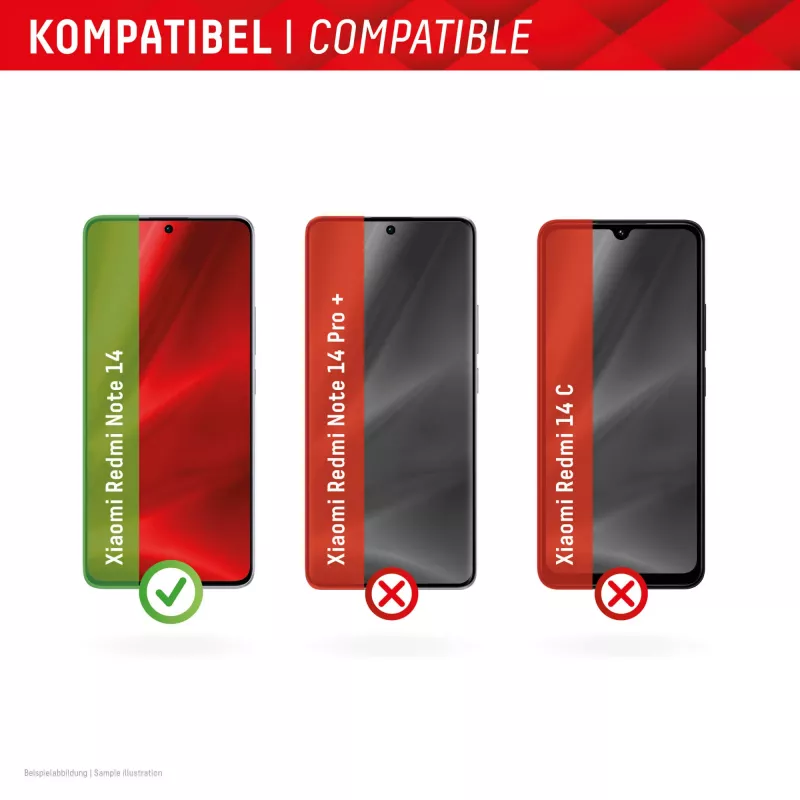 Displex Smart Glass (9H) Xiaomi Redmi Note 14, montāžas uzlīme, neplīstošs
