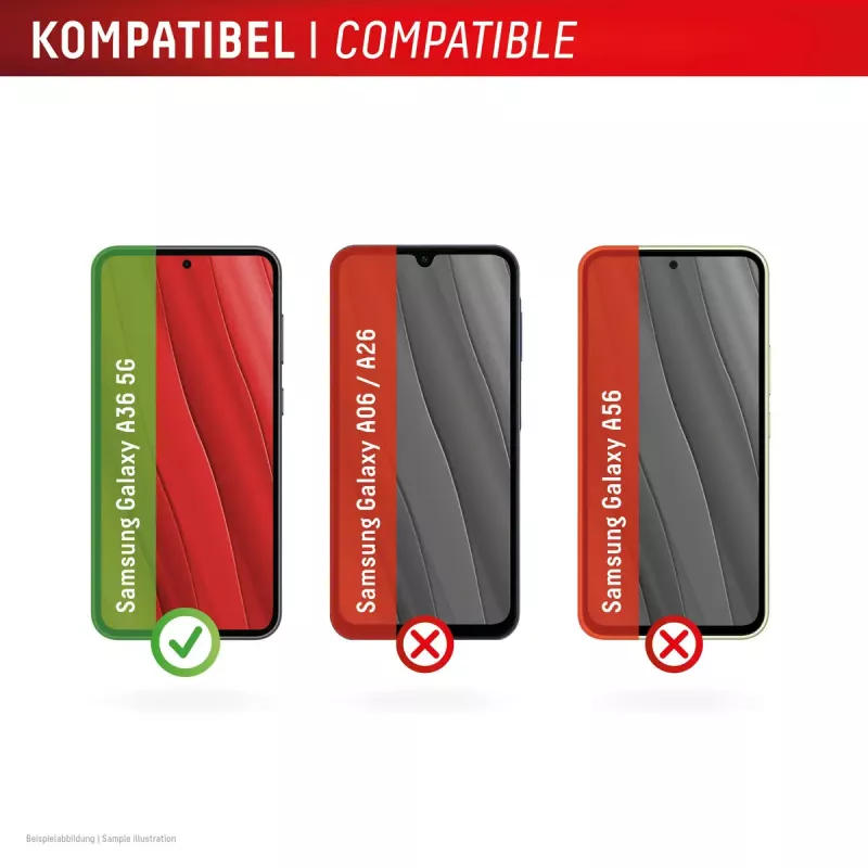 Rūdīta stikla ekrāna aizsargs + vāciņš Samsung Galaxy A36 no e.v.i., Eco montāžas rāmis, izturīgs pret skrāpējumiem, caurspīdīgs