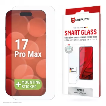 Displex Smart Glass (9H) Apple iPhone 17 Pro Max, montāžas uzlīme, nesalaužams