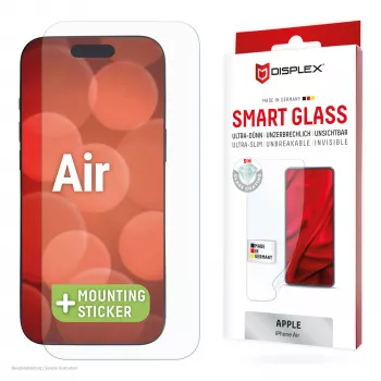 Displex Smart Glass (9H) Apple iPhone Air, montāžas uzlīme, neplīstošs