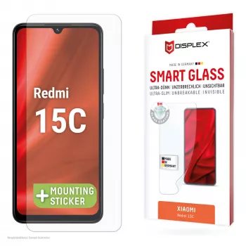 e.v.i. DISPLEX Smart Glass Xiaomi Redmi 15C — rūdīta ekrāna aizsargplēve, modelis 02198