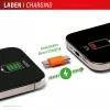 Displex tālruņa uz tālruni avārijas lādētājs, USB-C uz USB-C, mini spraudnis + elastīgs kabelis, kompakts 2 gab. komplekts