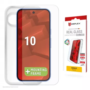 Rūdīta stikla ekrāna aizsargs ar maciņu Google Pixel 10 no e.v.i. (DISPLEX Real Glass + Case)