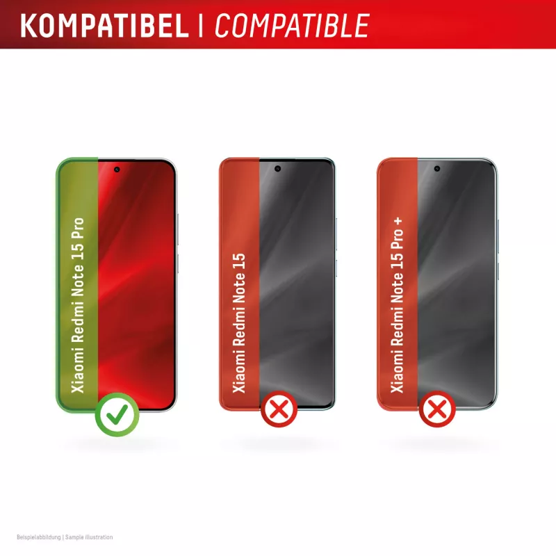 Rūdītā aizsargstikla ekrāna aizsargs e.v.i. priekš Xiaomi Redmi Note 15 Pro (9H), montāžas uzlīme, caurspīdīgs, 1 gab.