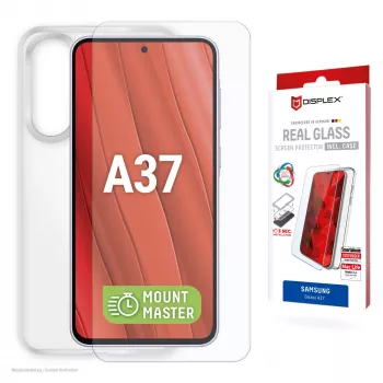 Displex Aizsargstikls + Vāciņš Samsung A37, izturīgs pret skrāpējumiem