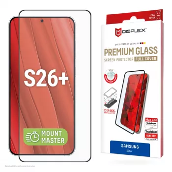 Displex Premium ekrāna aizsargs (pilns pārklājums, 10H) Samsung S26+, pilns pārklājums