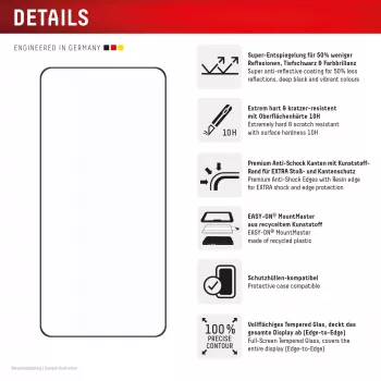 Displex Premium ekrāna aizsargstikls (pilns pārklājums, 10H) Samsung S26 Ultra, pilns pārklājums