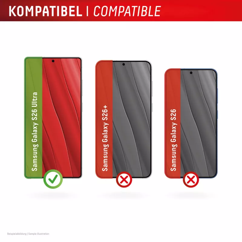 Displex Smart Glass (9H) priekš Samsung S26 Ultra, neplīstošs, Samsung, Galaxy S26 Ultra, Sausā uzlikšana, Izturīgs pret lūzumiem, Netīrumu atgrūdošs, Skrāpējumu izturīgs, Caurspīdīgs, 1 gab.