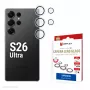 Kameras objektīva stikla aizsargs e.v.i. S26 Ultra Glas (paredzēts Galaxy S26 Ultra), rūdīts ogleklis, 10H, DLC, Quick Mount, viena riņķa, caurspīdīgs