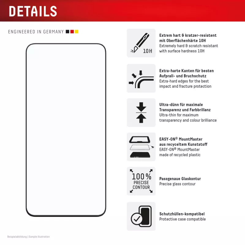 Displex Premium ekrāna aizsargs (pilns pārklājums, 10H) Samsung A57, pilns pārklājums
