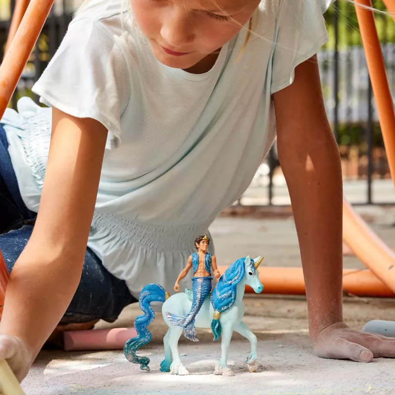 schleich BAYALA Aryon uz vienradža, 5 gadi, Saules elfi, Vienradži un fejas, Daudzkrāsains
