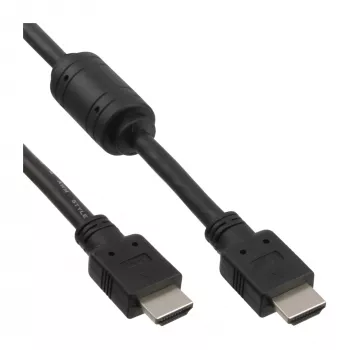 InLine HDMI kabelis High Speed vīrs + ferīts melns 1,8 m, 1,8 m, HDMI Type A (Standard), HDMI Type A (Standard), melns