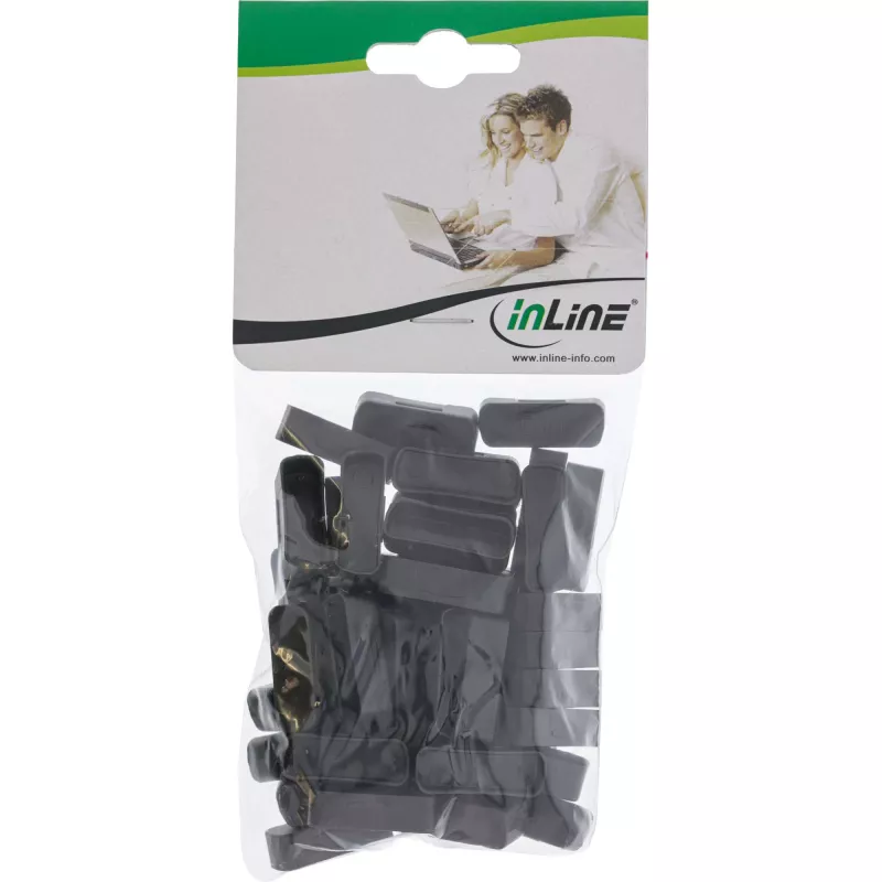 InLine putekļu vāciņš DVI ligzdai, melns, 50 gab., 59948G