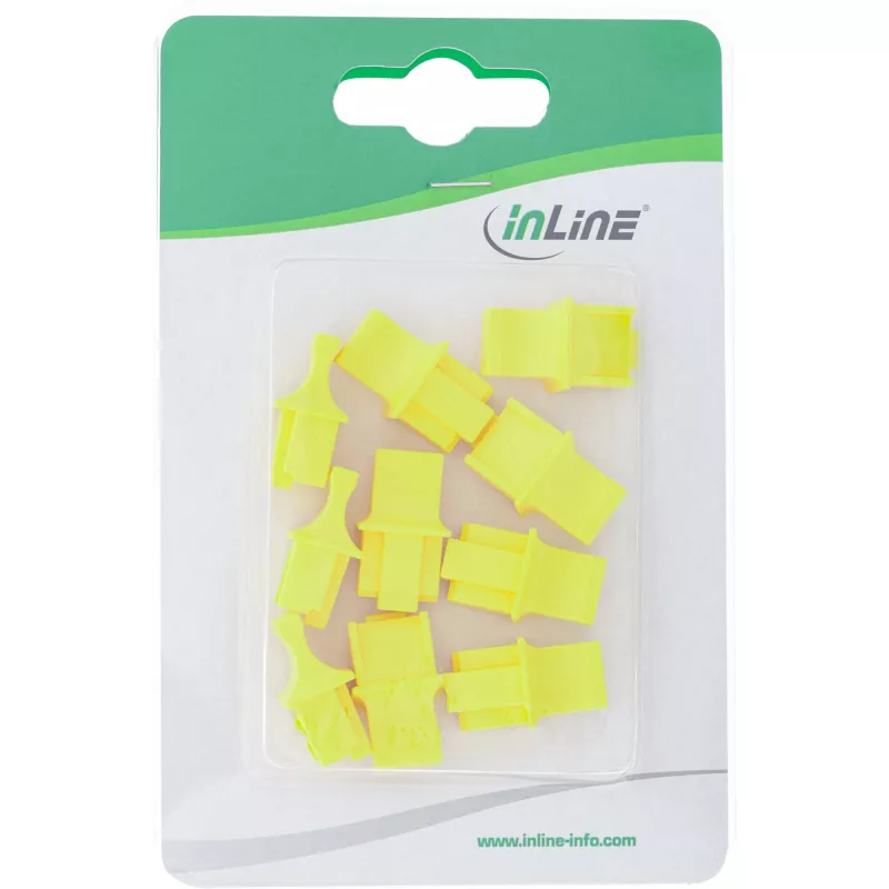 InLine putekļu vāciņš RJ45 ligzdai, dzeltens, 10 gab.