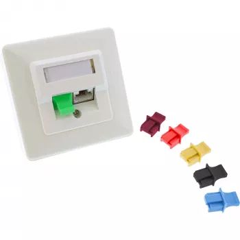 Putekļu vāciņš RJ45 ligzdai InLine 59942C melns 10 gab.