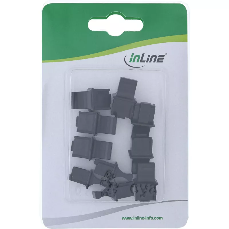 Putekļu vāciņš RJ45 ligzdai InLine 59942C melns 10 gab.