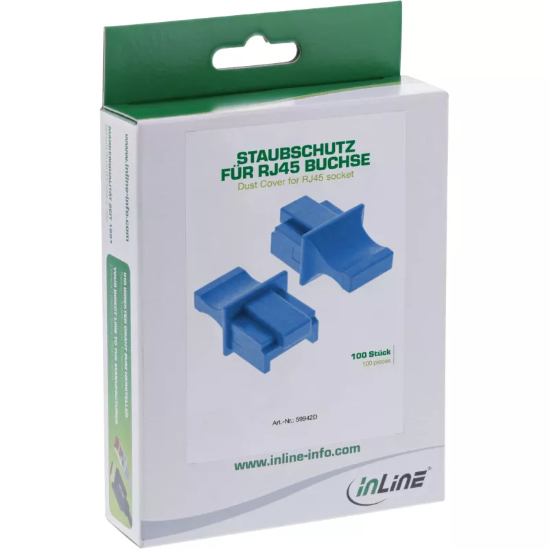 InLine putekļu vāciņš RJ45 ligzdai, zils, 100 gab.