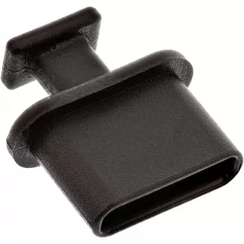 Putekļu vāciņš USB-C ligzdai InLine 59948M melns 50 gab.