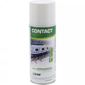 Tīrīšanas līdzeklis InLine Contact Cleaner 400 ml — universāls tīrītājs elektriskiem kontaktiem un ierīcēm