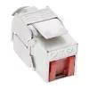 InLine RJ45 Keystone Jack Snap-In modulis Cat.6a ar putekļu vāciņu, sarkans