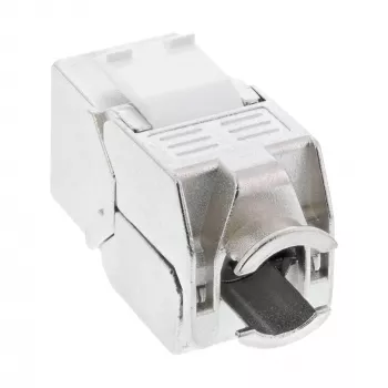 InLine RJ45 Keystone Jack Snap-In modulis Cat.6a, ar putekļu vāciņu zils