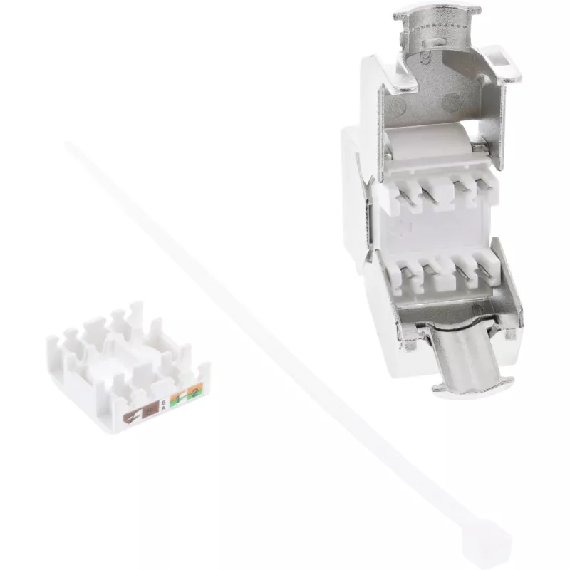 InLine RJ45 Keystone Jack Snap-In modulis Cat.6a, ar putekļu vāciņu zils