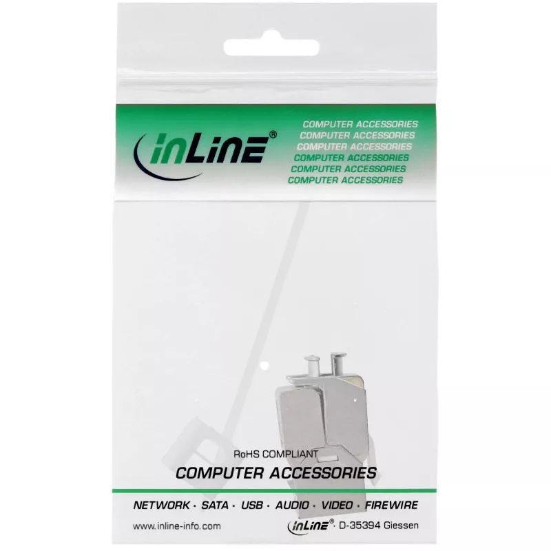 InLine RJ45 Keystone Jack Snap-In modulis Cat.6a, ar putekļu vāciņu zils
